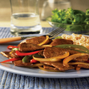 Tiras de Carne de Res con Pimientos Morr�n